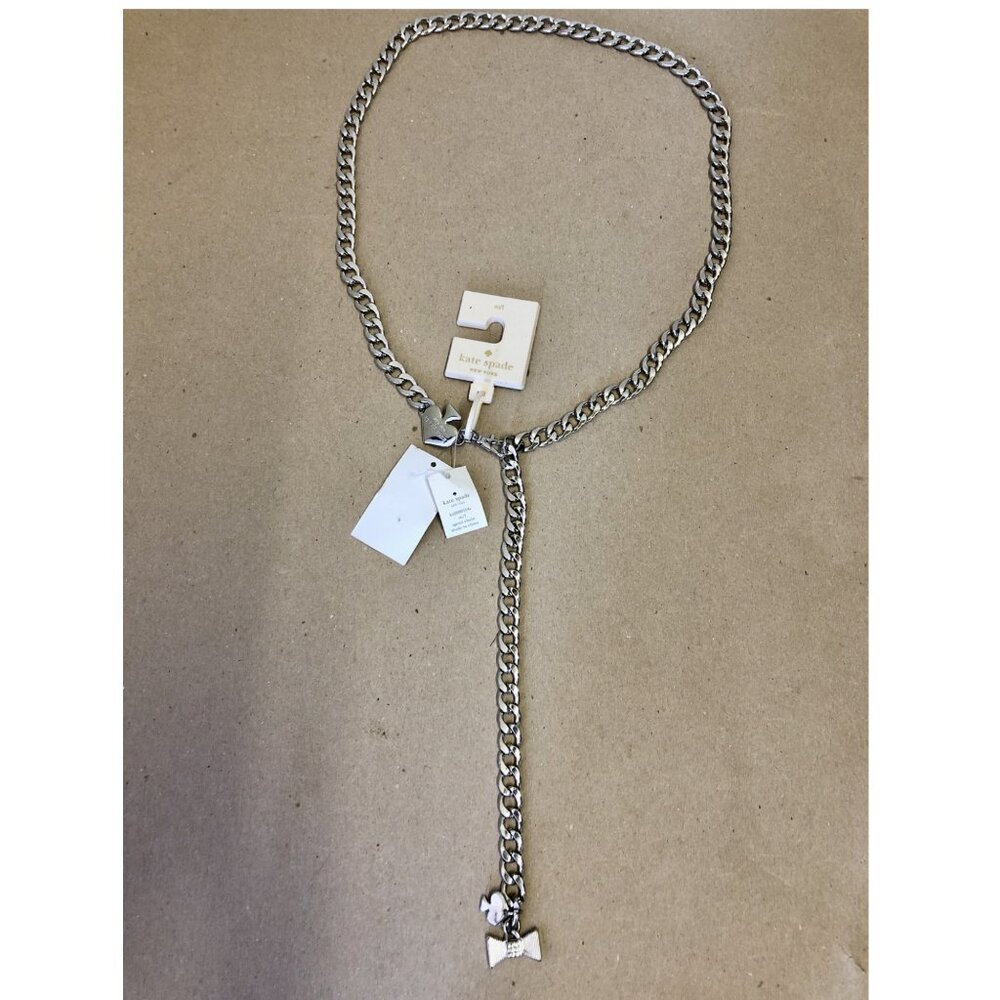 Kate Spade New York Silver Charm Chain Belt